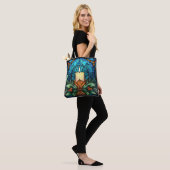Tote Bag Bougie de Noël Vitrail (Sur le modèle)
