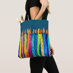 Tote Bag Bougies d'anniversaire aquarelle