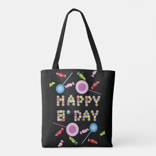 Tote Bag Bougies de voeux d'anniversaire (Dos)