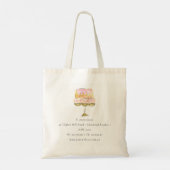 Tote Bag Boulangerie de gâteau couleur pastel minimum (Dos)