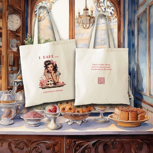Tote Bag Boulangerie Pin-up Girl Gâteaux et pâtisseries
