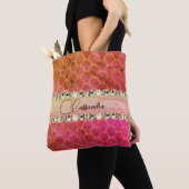 Tote Bag Boule de diamant rose chaud (De près)