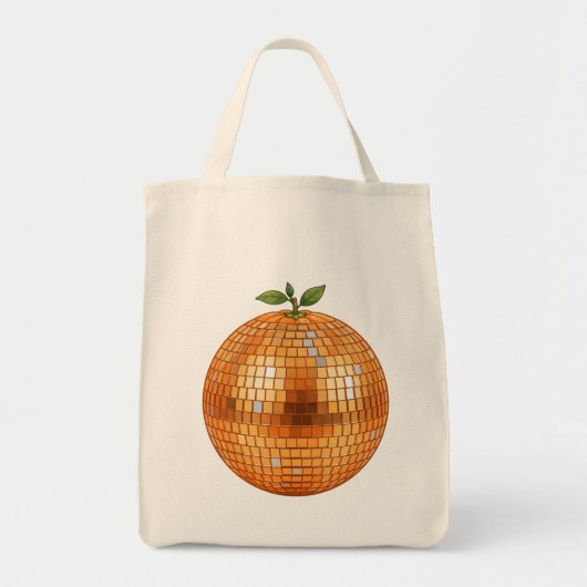 Tote Bag Boule de disco orange (Devant)
