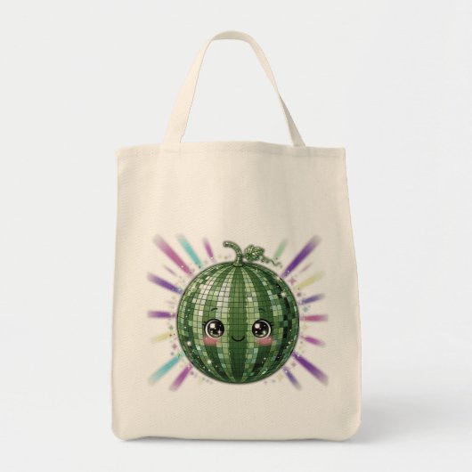 Tote Bag Boule de disco pastèque mignonne (Devant)