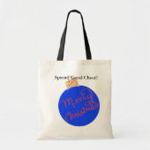 Tote Bag Boule de Noël rouge bleu (Devant)