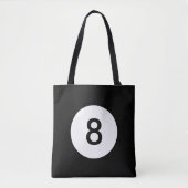 Tote Bag Boule Noir Et Blanc Huit (Devant)