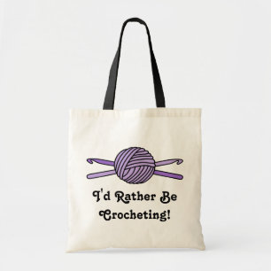 Tote Bag Boule pourpre des crochets de fil et de crochet