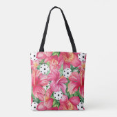 Tote Bag 🌺 🌴 Boule tropicale à l'hibiscus, avec texte (Dos)