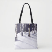 Tote Bag Bouleaux blancs d'hiver (Devant)