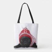 Tote Bag Bouledogue avec le chandail à capuchon (Dos)