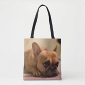 Tote Bag Bouledogue français avec le visage innocent (Devant)