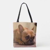 Tote Bag Bouledogue français avec le visage innocent (Dos)