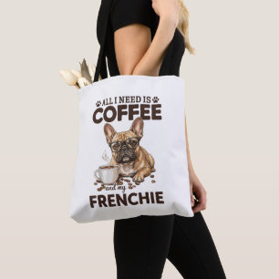 Tote Bag Bouledogue Français Café Frenchie Chien