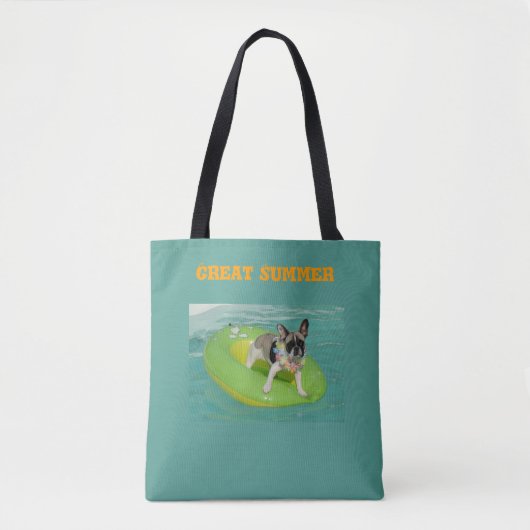 Tote Bag Bouledogue français été French Bulldog (Devant)