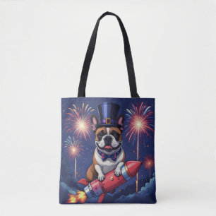 Tote Bag Bouledogue français Nouvel An French Bulldog 