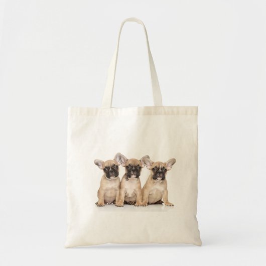 Tote Bag Bouledogues français mignons (Devant)