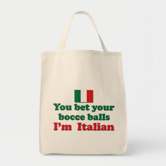 Tote Bag Boules de Bocce d'Italien (Devant)