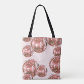 Tote Bag Boules de disco roses, glamour rétro, esthétique f (Dos)