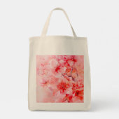 Tote Bag Boules de fleurs de cerisier d'aquarelle (Dos)