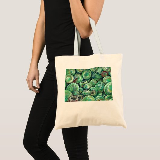 Tote Bag Boules de Noël vertes (Devant (produit))