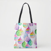 Tote Bag Boules multicolores de Noël (Devant)