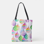 Tote Bag Boules multicolores de Noël (Dos)