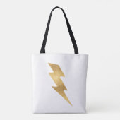 Tote Bag Boulon de foudre en or métallique (Dos)
