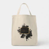 Tote Bag Bouquet Black Gold Rose (Dos)