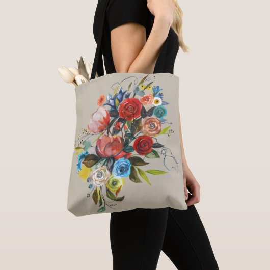Tote Bag Bouquet d'aquarelle douce (De près)