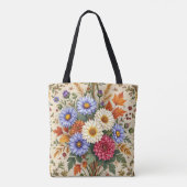 Tote Bag Bouquet d'automne des Asters et des Dahlias (Dos)