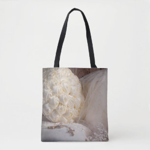 Tote Bag Bouquet de 5882 Mariages, Anneaux, Croix, Voile