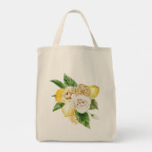 Tote Bag Bouquet de citrons et de rose (Dos)