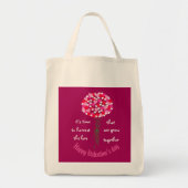 Tote Bag Bouquet de fleurs d'amour Valentine (Devant)
