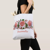 Tote Bag Bouquet de fleurs de baies rouges Personnalisation (De près)