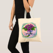 Tote Bag Bouquet de fleurs de violettes (Devant (produit))
