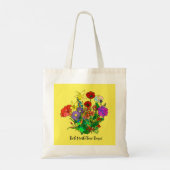 Tote Bag Bouquet de fleurs du mois de naissance (Dos)