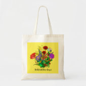 Tote Bag Bouquet de fleurs du mois de naissance (Devant)