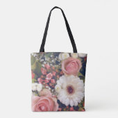 Tote Bag Bouquet de fleurs romantiques (Dos)