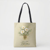Tote Bag Bouquet de fleurs sauvages blanches (Devant)