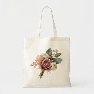 Tote Bag Bouquet de mariage à l'aquarelle romantique