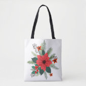 Tote Bag Bouquet de Noël Poinsettia (Devant)
