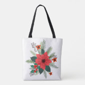 Tote Bag Bouquet de Noël Poinsettia (Dos)