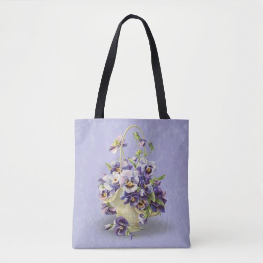 Tote Bag bouquet de panier à sanses (Devant)