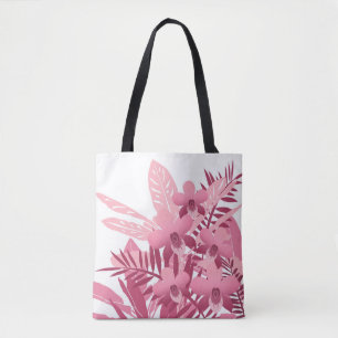 Tote Bag Bouquet de plantes tropicaux roses