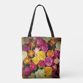 Tote Bag Bouquet De Roses Blanches Rose Jaune Fleurs (Dos)