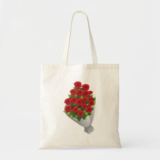 Tote Bag Bouquet De Roses Rouges (Devant)