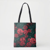 Tote Bag Bouquet de roses rouges (Devant)
