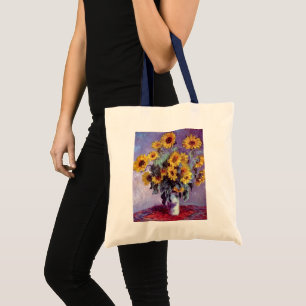 Tote Bag Bouquet de tournesols de Claude Monet, Art Vintage