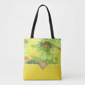 Tote Bag Bouquet d'orange et vert (Devant)