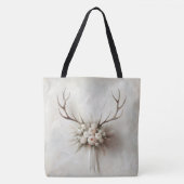 Tote Bag Bouquet et Antlers de cerfs (Devant)